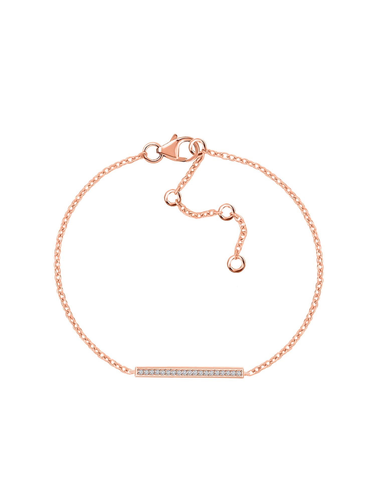 American Diamond Trendy Rose Gold Bracelet For Women