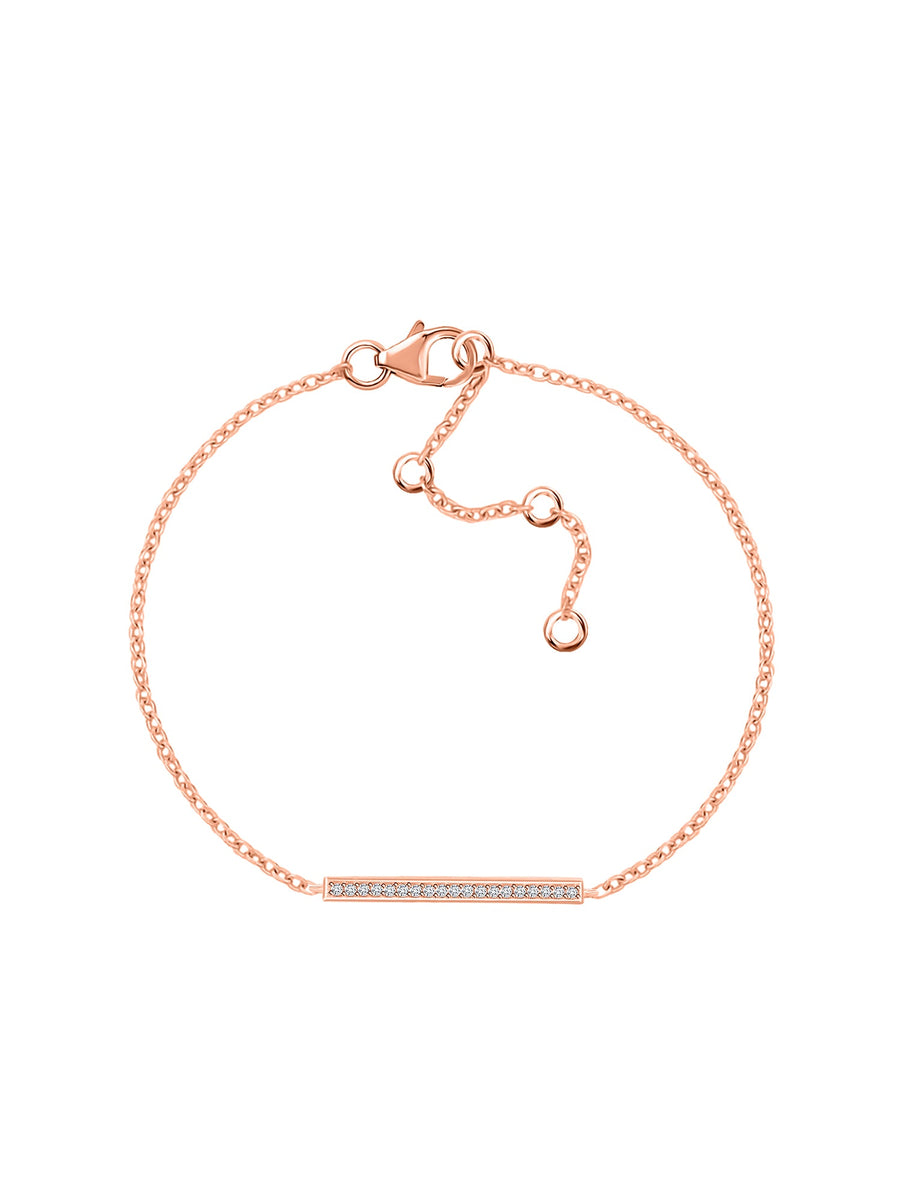 American Diamond Trendy Rose Gold Bracelet For Women