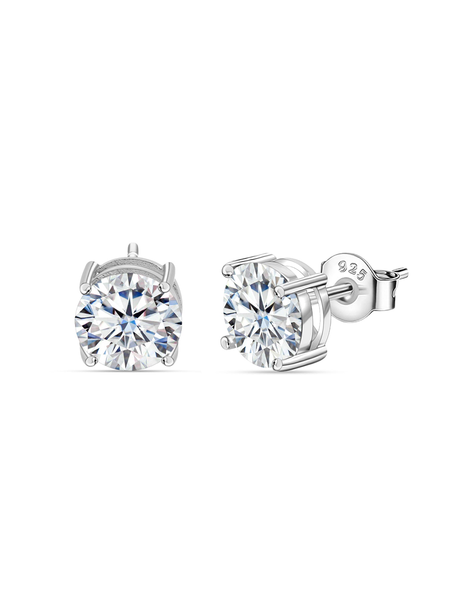 2 Carat Solitaire Studs For Women-8