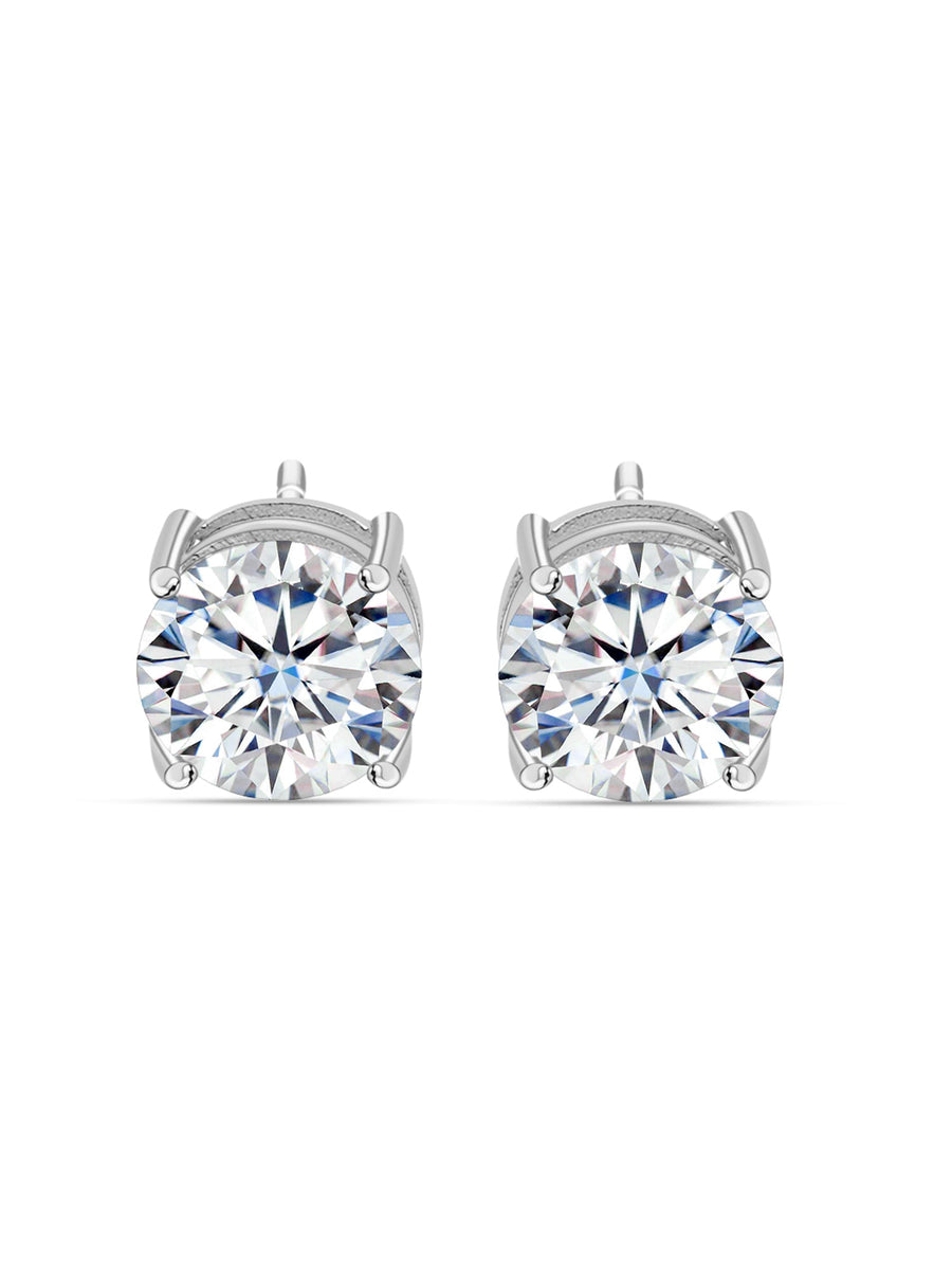 2 Carat Solitaire Studs For Women-7