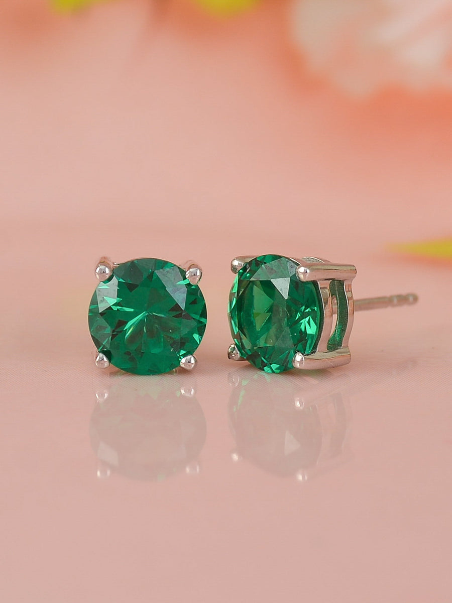 DAILY WEAR EMERALD EARRINGS STUDS