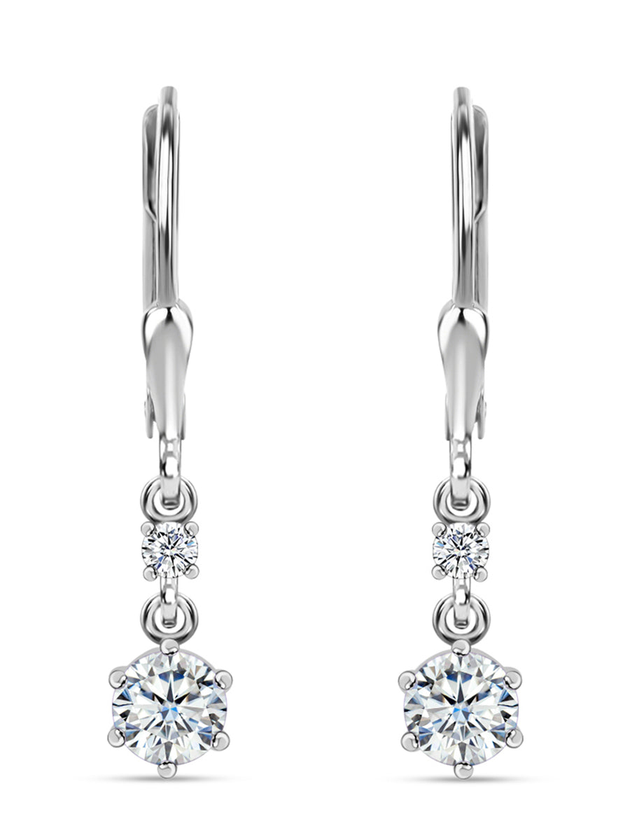 Ornate Jewels Solitaire Dangle Drop Earrings For Women