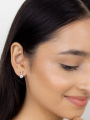 American Diamond 0.75 Carat Solitaire Stud Earrings In 925 Sterling Silver 