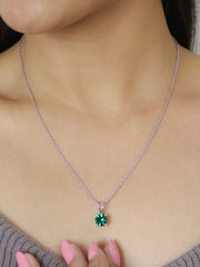 EMERALD SOLITAIRE NECKLACE