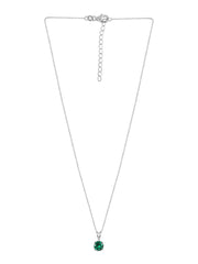 2 Carat Emerald Solitaire Necklace