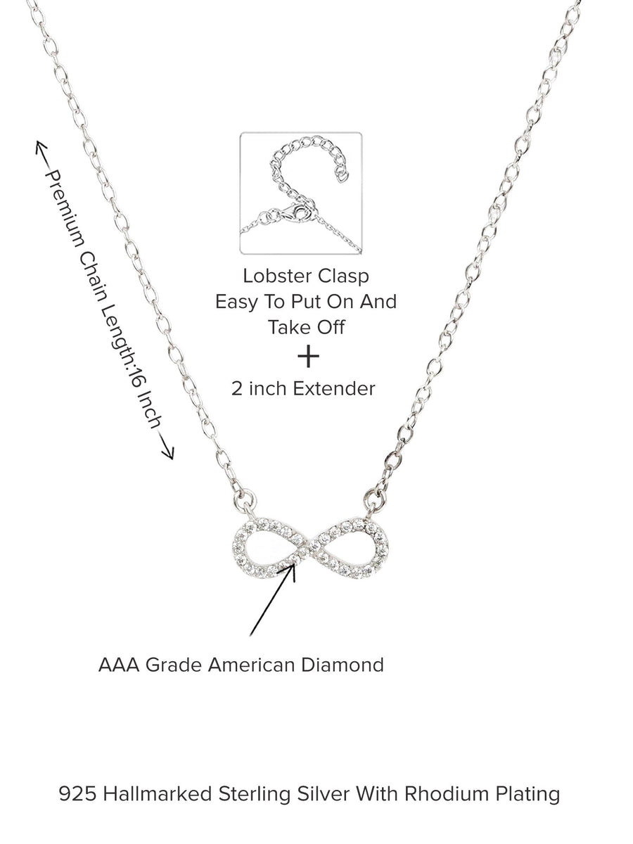 Infinity Design Pendant For Women With Chain-5