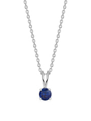 0.50 Carat Blue Sapphire Pendant In Pure Silver