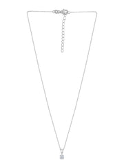 1 Carat Solitaire Pendant Necklace In 925 Silver For Women