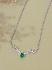 ORNATE JEWELS EMERALD DEER NECKLACE FOR WOMEN-2
