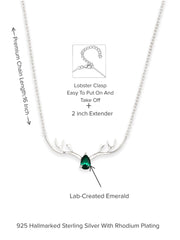 ORNATE JEWELS EMERALD DEER NECKLACE FOR WOMEN-3