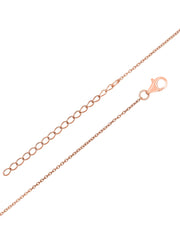 Ornate Jewels Rose Gold Plated Ruby Deer Necklace For Women-3