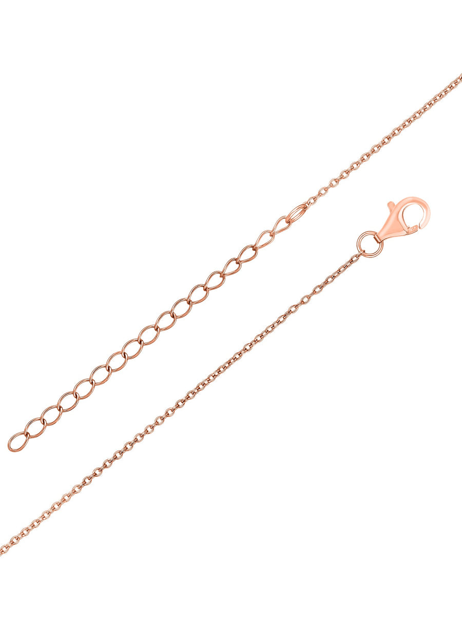 Ornate Jewels Rose Gold Plated Ruby Deer Necklace For Women-3