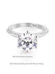 ORNATE JEWELS SIX PRONGS 5 CARAT AMERICAN DIAMOND SOLITAIRE RING-4