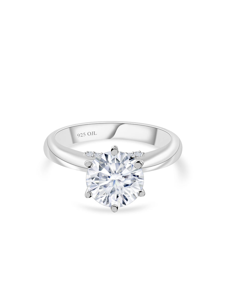 Ornate Jewels 3.5 Carat American Diamond Solitaire Ring-1