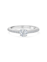 Ornate Jewels 1 Carat Simple Solitaire Silver Ring For Women