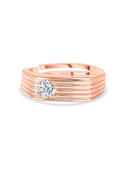 1 Carat Solitaire Rose Gold Ring For Men