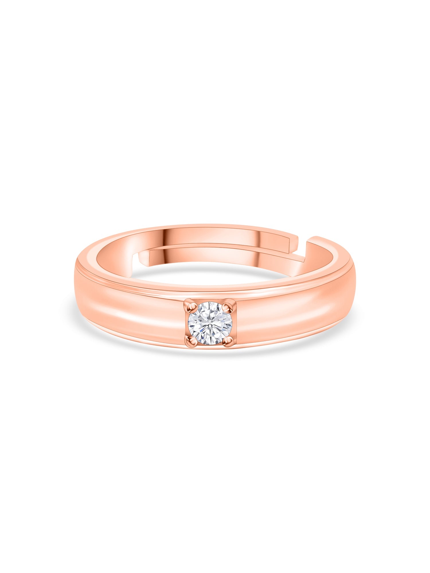 0.2 Carat Solitaire Adjustable Band Ring For Women