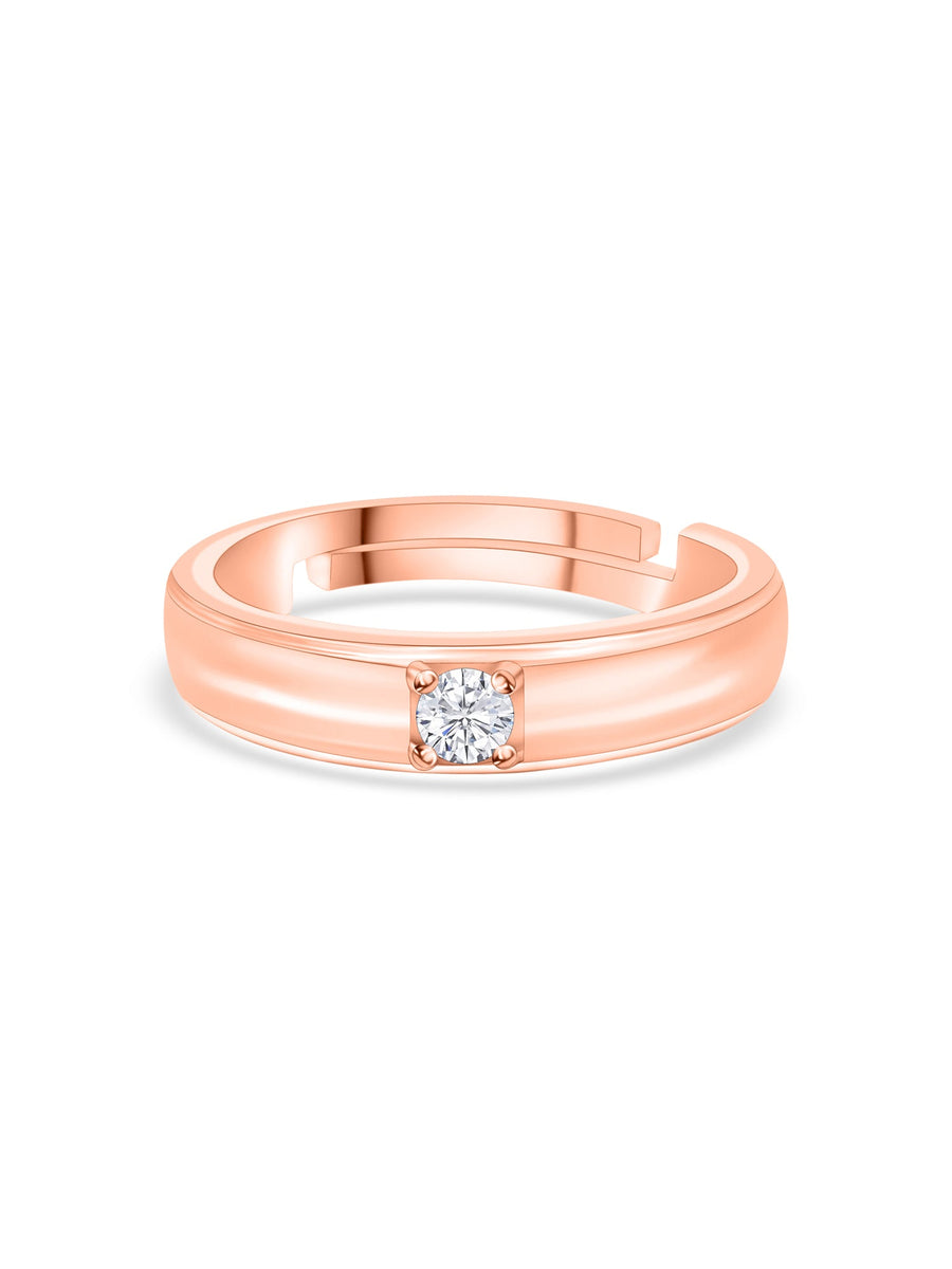0.2 Carat Solitaire Adjustable Band Ring For Women