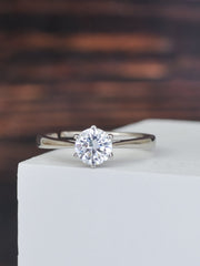1.5 CARAT ADJUSTABLE SILVER SOLITAIRE RING FOR WOMEN-2