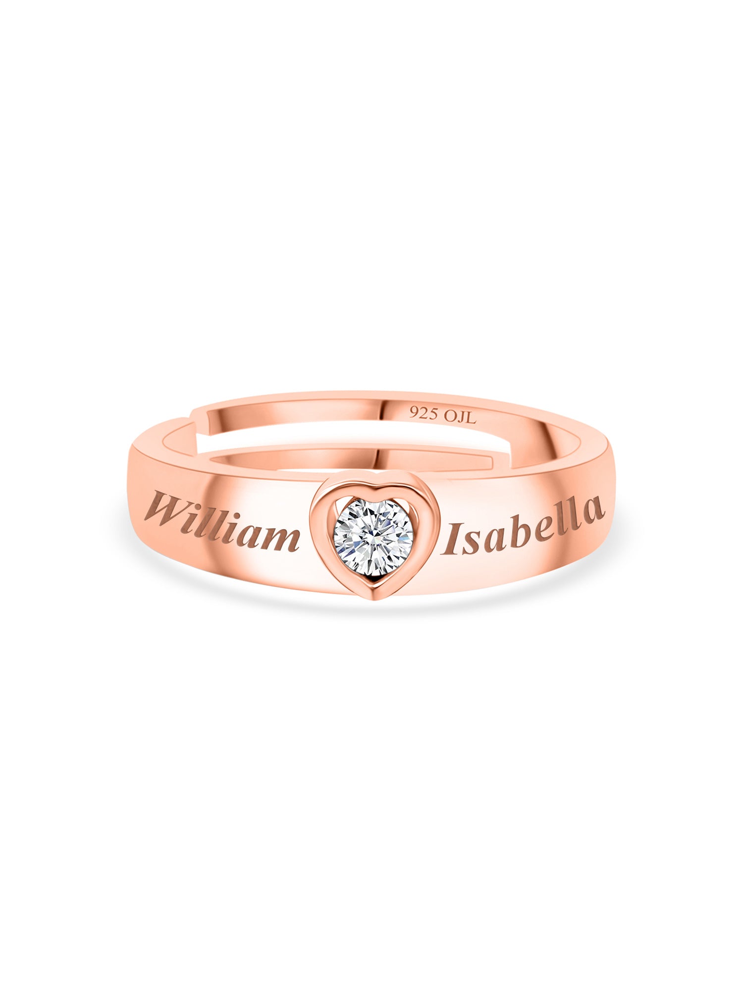 0.2 Carat Rose Gold Heart Solitaire Ring For Women
