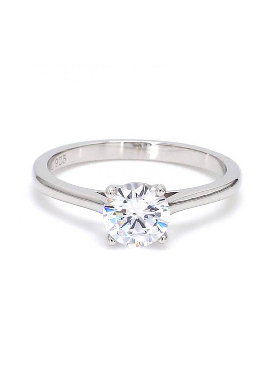 0.75 Carat American Diamond, Solitaire Silver Ring for Daily Use | Promise Ring