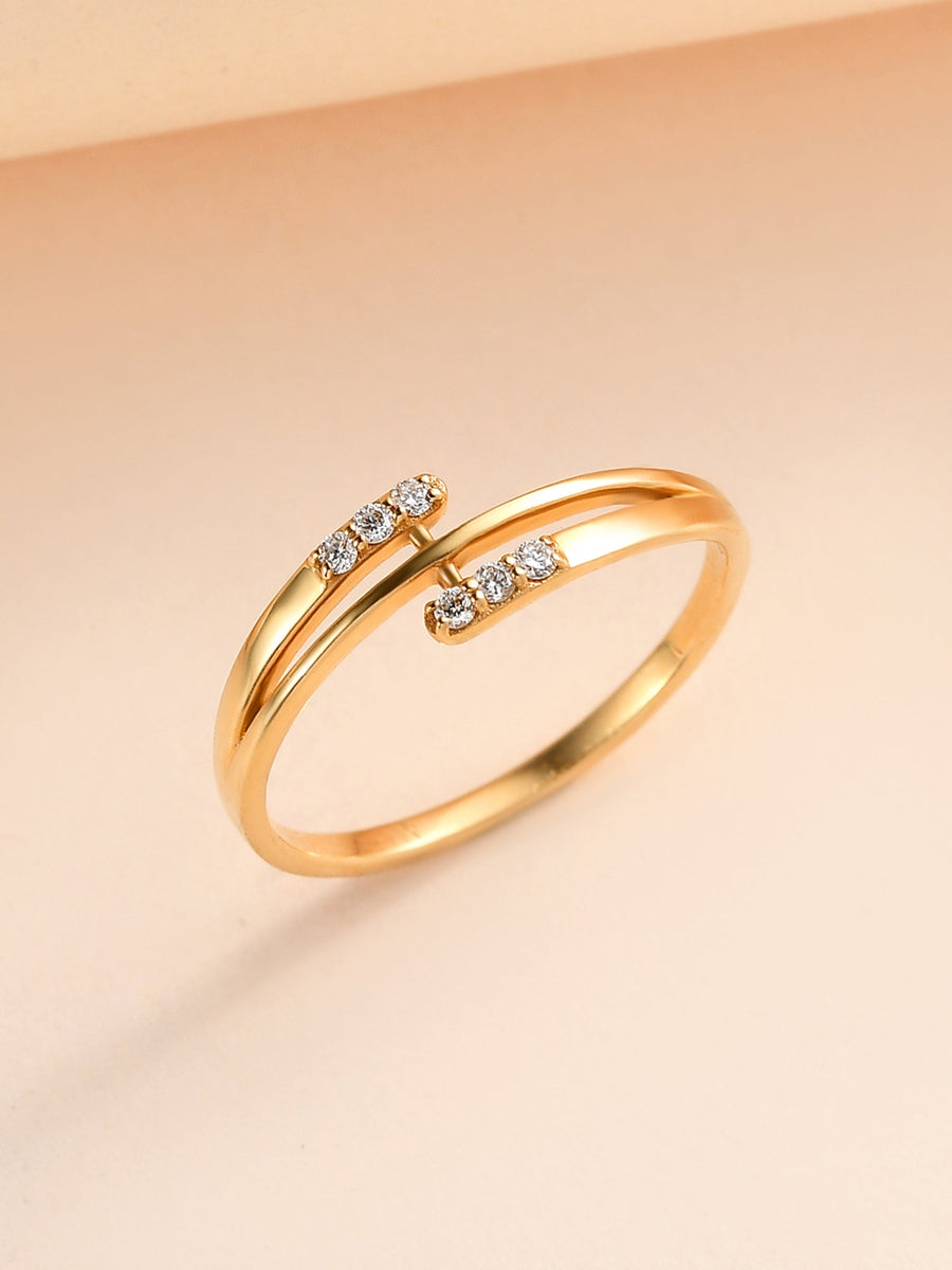 14k Gold Ring with Lab Grown Diamond