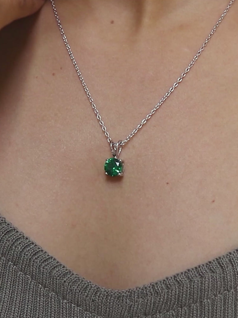 EMERALD SOLITAIRE NECKLACE