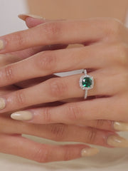 Princess Emerald American Diamond Cocktail Ring-5
