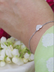 Sparkles Heart Design Silver Bracelet-6